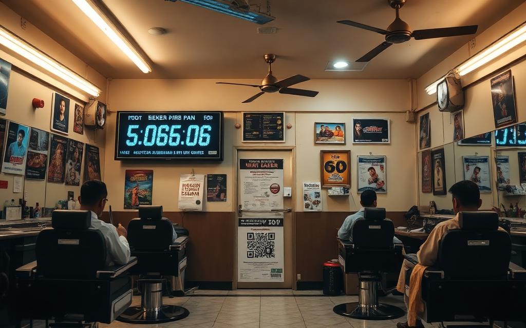 RaangPass in an Indian barbershop